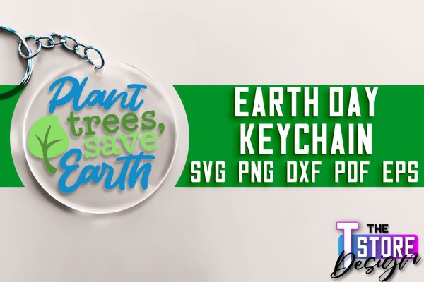 Earth Day Keychain SVG Design | Earth SVG Quotes | Keychain Design For Sale