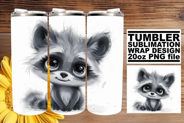 Cute Critter Sublimation Artwork for 20oz Tumbler Designs Fashion