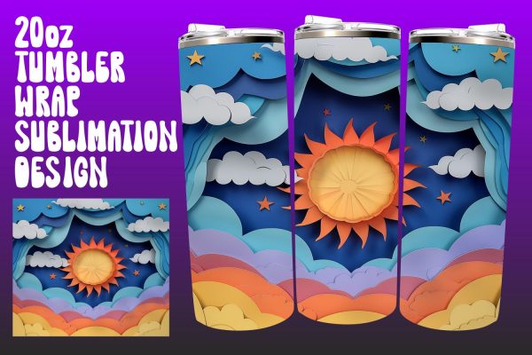 Golden Hour Tumbler Sublimation Series 20oz on Sale