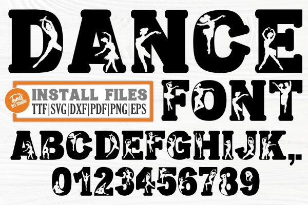 Dance Font Alphabet Svg, Dance Svg, Dancing Letters Svg, Dancer Silhouette Svg, Monogram Svg Files For Discount - Image 2