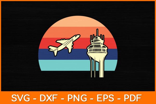 Vintage Retro Air Traffic Controller Svg Design Hot on Sale