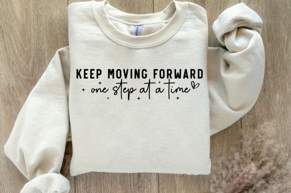 Keep moving forward one step at a time Sleeve SVG Design Hot on Sale - Image 2