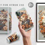 Digital Paper Steampunk Cat Cheap - Image 2