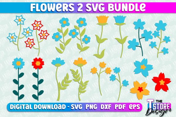 Flower SVG Design | Flower Templates | Leaf & Botanical Elements v.2 Discount - Image 2