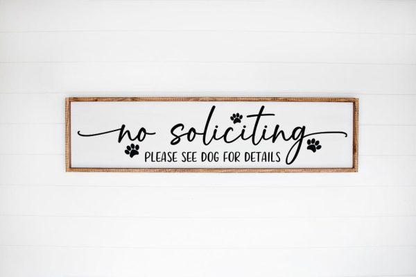 Funny Welcome Sign SVG - No Soliciting See Dog for Details For Discount - Image 2