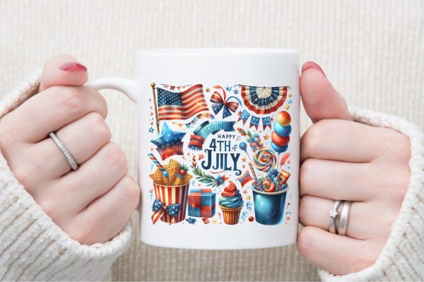 4th of July Watercolor Clipart Bundle Hot on Sale - Image 3