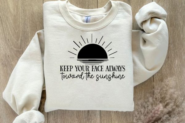 Keep your face always toward the sunshine Sleeve SVG Design Cheap - Image 2
