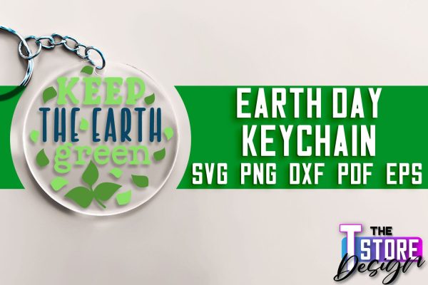 Earth Day Keychain SVG Design | Earth SVG Quotes | Keychain Design Online