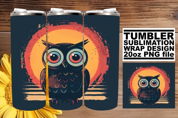 Retro Wildlife Wonderland Tumbler Design, Vintage Sublimation Wrap, 20oz, Nostalgic Charm For Discount