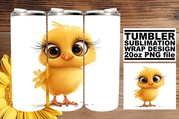Sweet Watercolor Tumbler Sublimation featuring Cute Animals Supply
