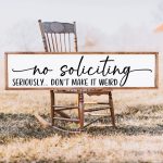 Funny No Soliciting Door Hanger Design - Silhouette SVG with Sarcastic Quote Supply - Image 3