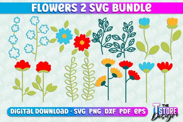 Flower SVG Design | Flower Templates | Leaf & Botanical Elements v.2 Discount - Image 3