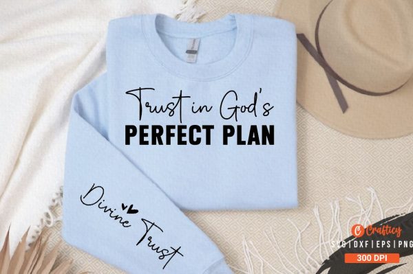 Trust in Gods Perfect Plan Sleeve SVG Design Hot on Sale