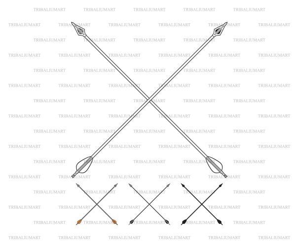 Crossed hunting arrows Discount