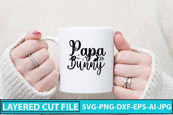Papa Bunny SVG Design For Cheap