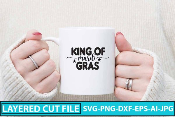 King of Mardi Gras SVG Cut File Online now