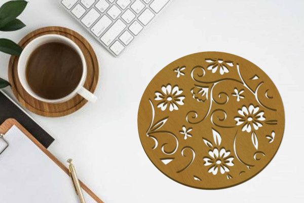 Flower Cupcoasters Bundle, Onelayered Template Supply - Image 3