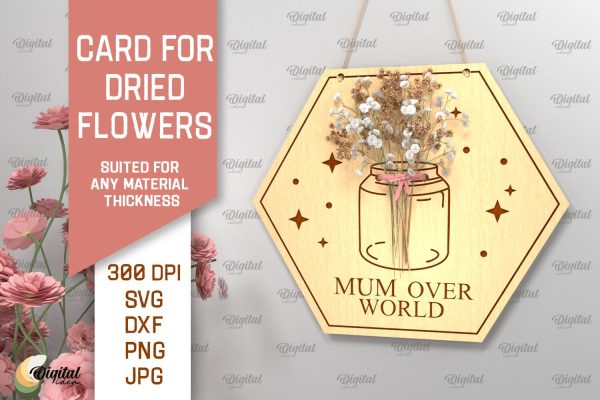 Cards For Dried Flowers SVG Bundle. Greeting Cards Laser Cut Online now - Image 4
