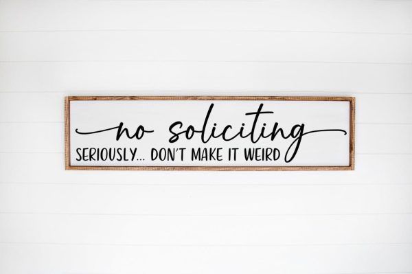 Funny No Soliciting Door Hanger Design - Silhouette SVG with Sarcastic Quote Supply - Image 2