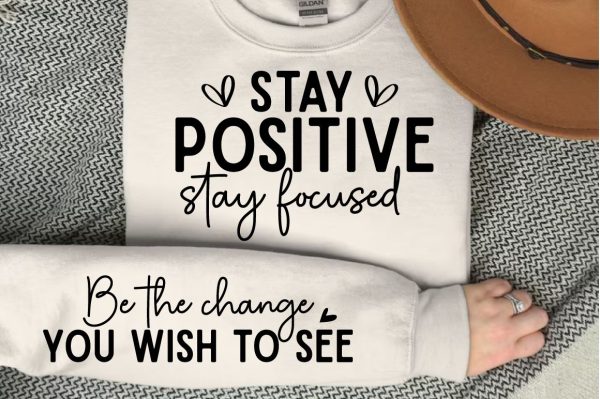 Stay positive stay focused Sleeve SVG Design For Sale - Image 3