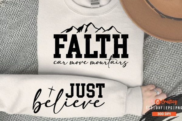 Falth car move mountains  SVG Sleeve Design on Sale