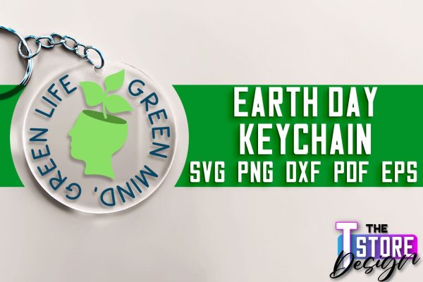 Earth Day Keychain SVG Design | Earth SVG Quotes | Keychain Design For Sale