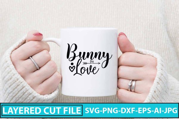 Bunny Love SVG Design Fashion