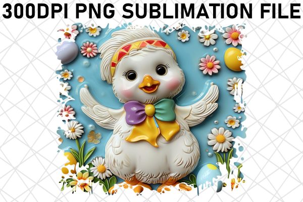 Whimsical Easter Bunny Sublimation Art on Sale