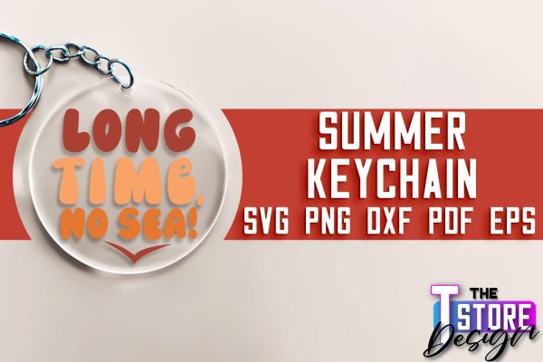Summer Keychain SVG Design | Sea & Ocean SVG Quotes | Quotes Design on Sale - Image 4