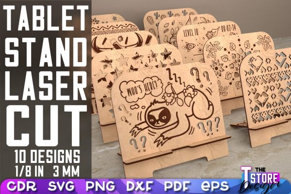 Tablet Stand Laser Cut | Phone Holder SVG Design | CNC Files For Cheap