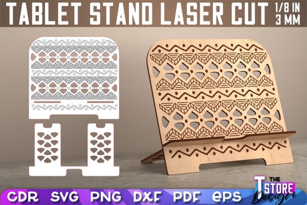 Tablet Stand Laser Cut | Phone Holder SVG Design | CNC Files For Sale