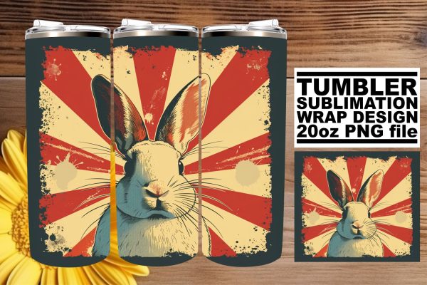 Retro Creature Tumbler Design, Vintage Sublimation Wrap, 20oz, Nostalgic Fauna Cheap