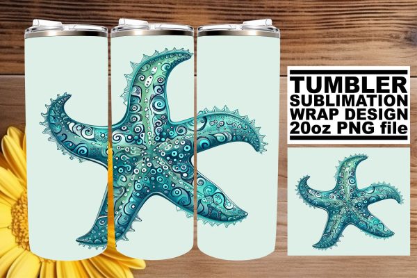 Summer Serenade Tumbler Wrap, Sublimation Design, 20oz, Vibrant Fish Art, Coastal Watercolor Discount