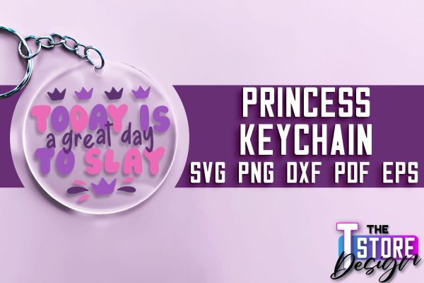 Princess Keychain SVG | Girl Quotes SVG | Keychain Design | SVG File Online now
