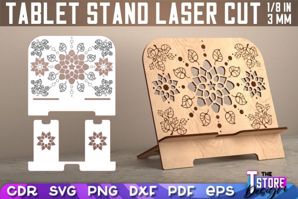 Tablet Stand Laser Cut | Phone Holder SVG Design | CNC Files For Discount