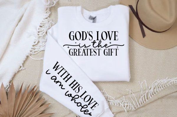 Gods love is the greatest gift Sleeve SVG Design For Sale - Image 2