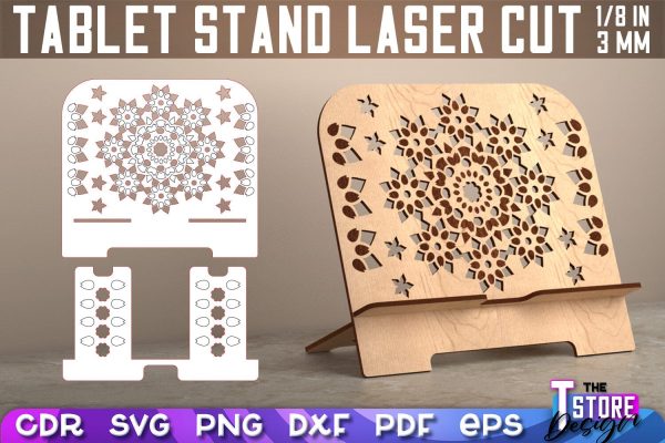 Tablet Stand Laser Cut | Phone Holder SVG Design | CNC Files Online