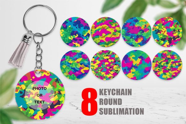 Keychain Camouflage Colorful Online