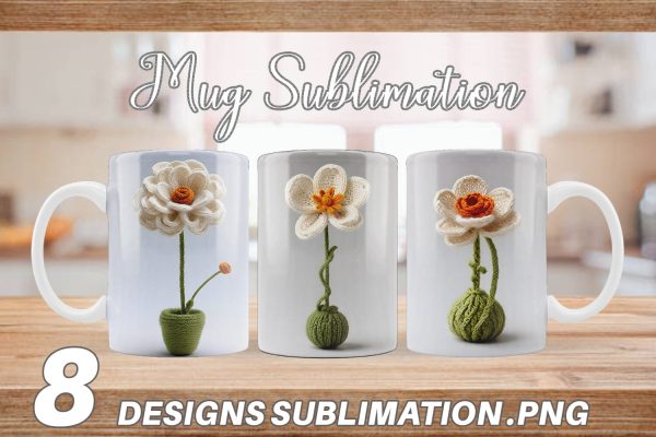 Mug Wrap Flower Embroidery Fashion