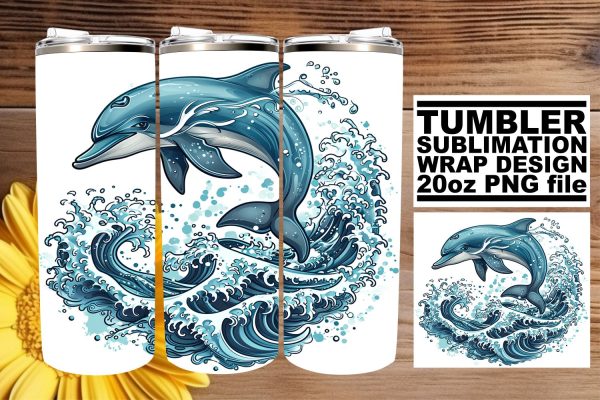 Beachside Bliss Tumbler Wrap, Sublimation Design, 20oz, Vibrant Ocean Life, Coastal Watercolor For Discount