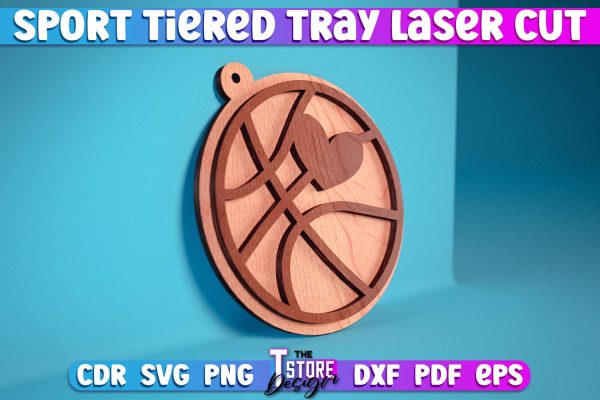 Sport Tiered Tray Laser Cut SVG | Tiered Tray Laser Cut SVG Design | CNC Files Online Sale