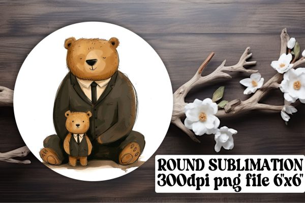 Cute Terry Bear Sublimation Keychain, Adorable Mother s Day Design For Sale