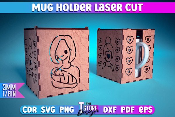 Mug Holder Design | Cup Box Laser Cut Design | CNC Files v.1 Online