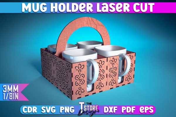 Mug Holder Design | Cup Box Laser Cut Design | CNC Files v.2 Online now