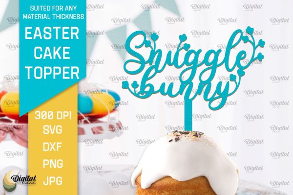 Easter Cake Topper SVG. Cupcake Topper Laser Cut Online now