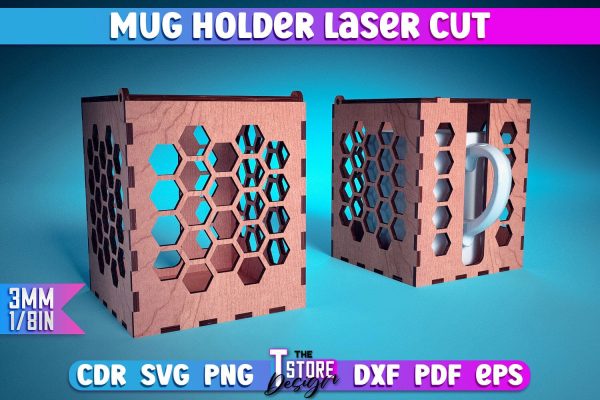 Mug Holder Design | Cup Box Laser Cut Design | CNC Files v.1 Cheap