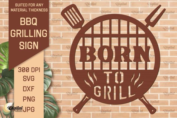 BBQ Grilling Sign Laser Cut. BBQ Sign SVG Laser Cut Files Discount