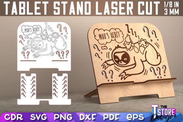 Tablet Stand Laser Cut | Phone Holder SVG Design | CNC Files Cheap