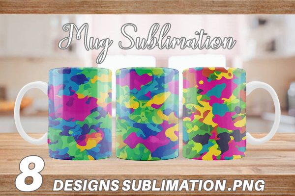 Mug Wrap Camouflage Colorful Supply