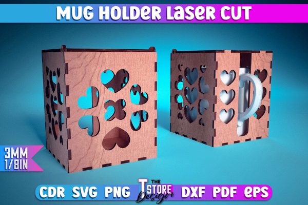 Mug Holder Design | Cup Box Laser Cut Design | CNC Files v.1 Online